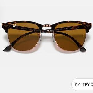Ray-Ban Clubmaster Sunglasses - Tortoise Frame with Brown Lenses